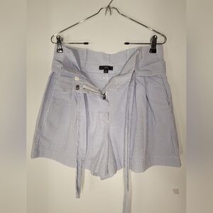 J.Crew Seersucker High-Waisted Tie-Front Shorts - Size 6